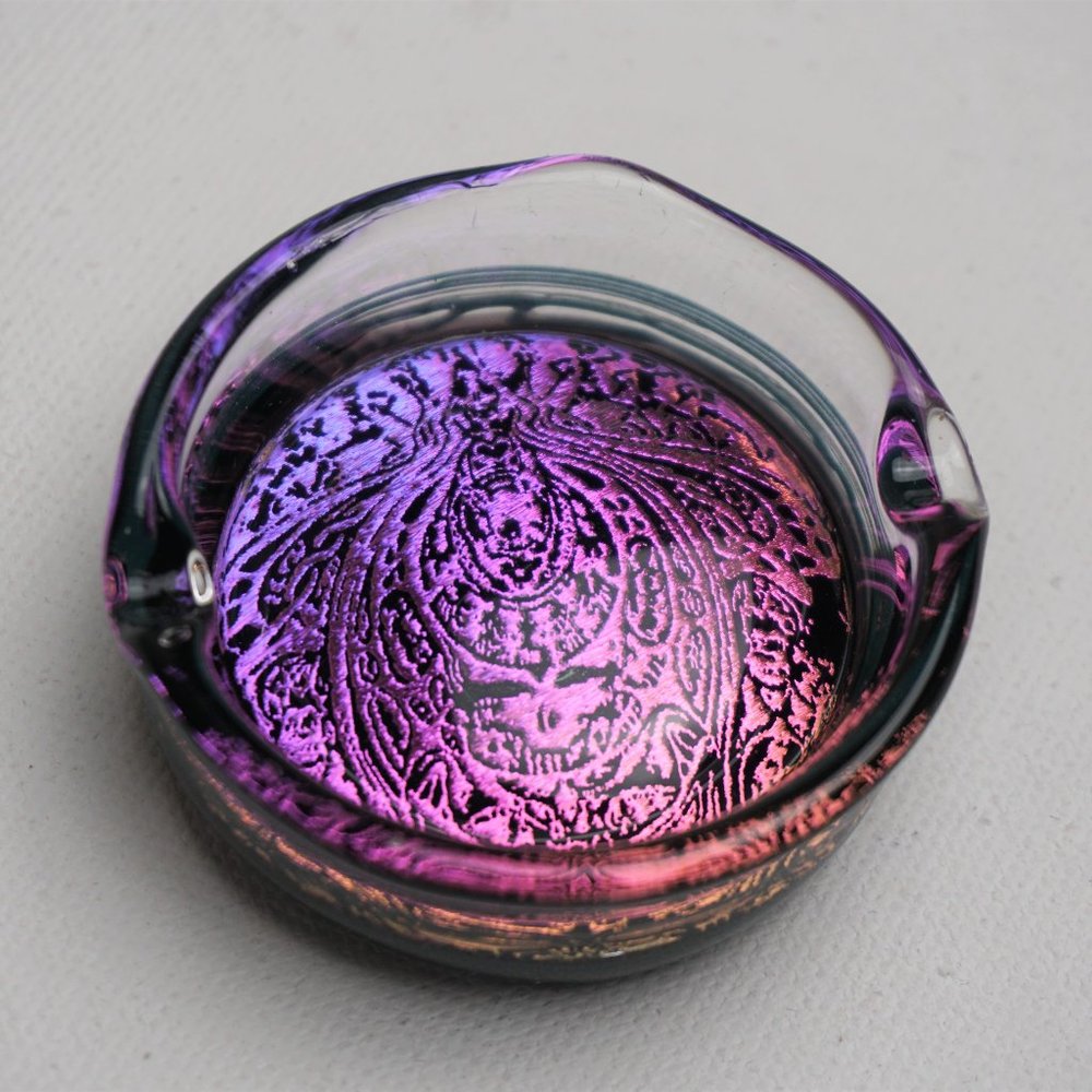 Grateful Dead Dichroic Glass Dish by Berzerker